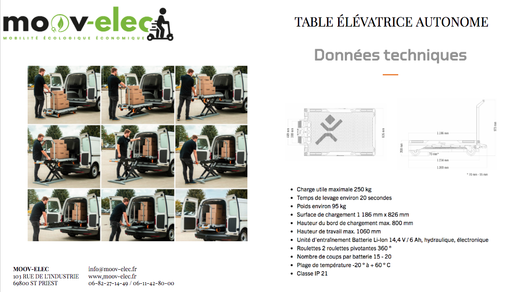 CHARIOT MOBILE D'AUTO CHARGEMENT
